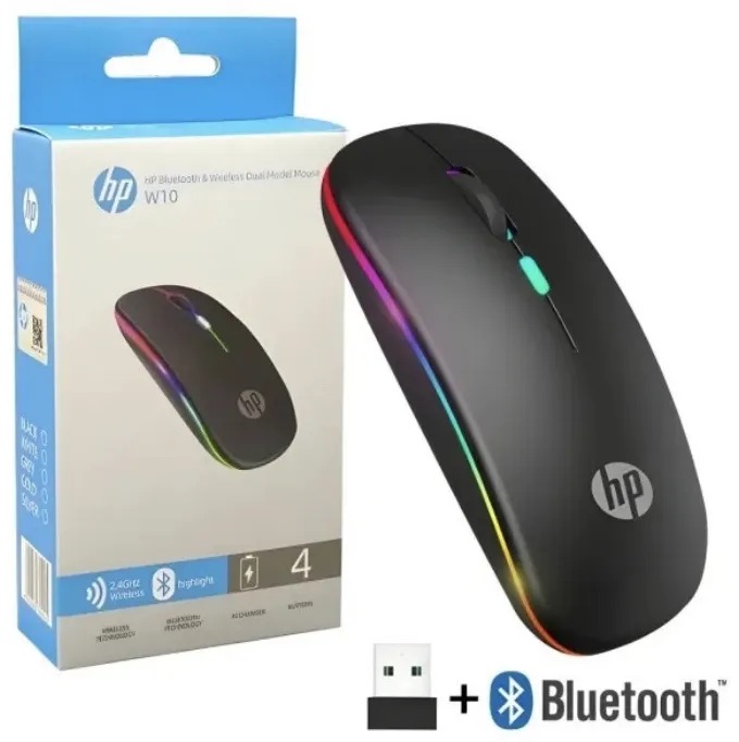 HP Bluetooth & Wireless Dual Model RGB Mouse W10