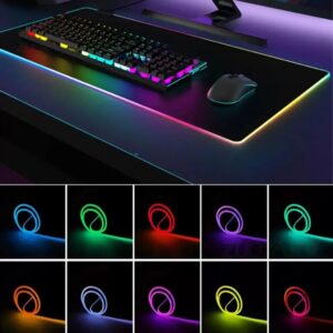 RGB Gaming Mousepad – Chroma RGB Lighting, Non-Slip Rubber Base, USB Powered RS-08